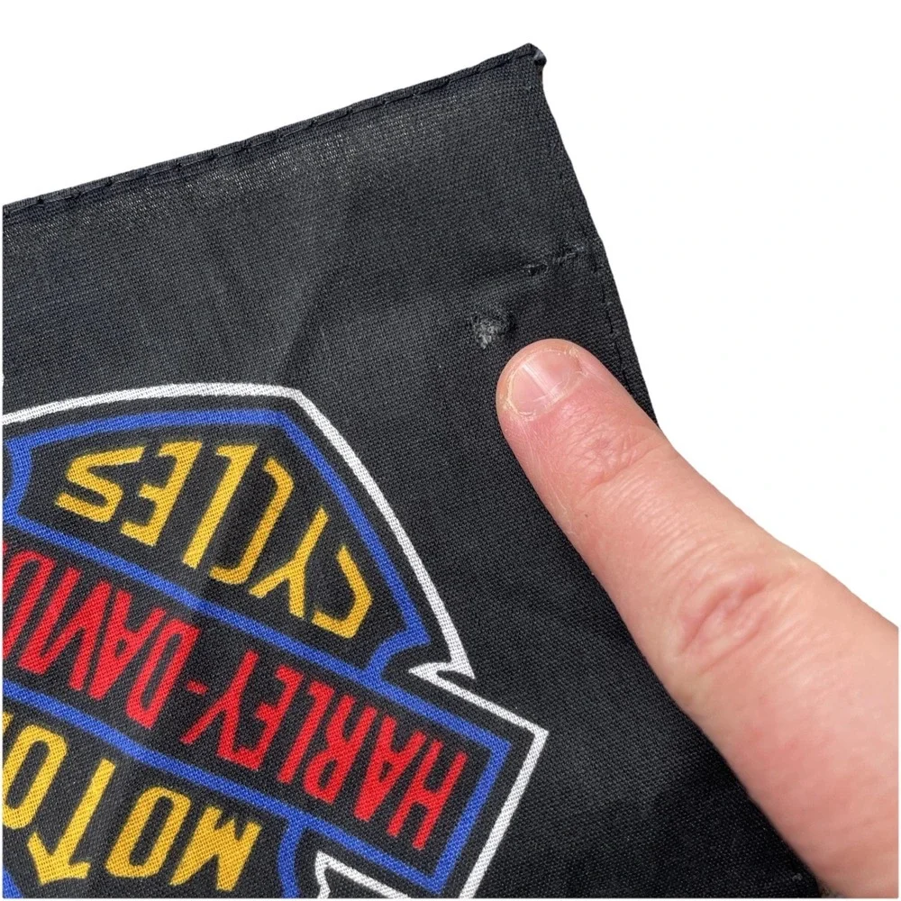 VTG Harley Davidson Scarf‎ Bandanna Eagle Square USA RN 16463 22
